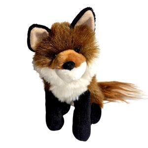 Douglas The Cuddle Toy Fluffy Red Fox Plush Posable #1725 14"L Retired Collect